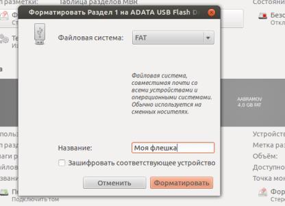 Как форматировать флешку в Linux?