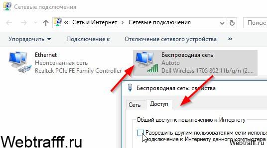 доступ к беспроводной сети