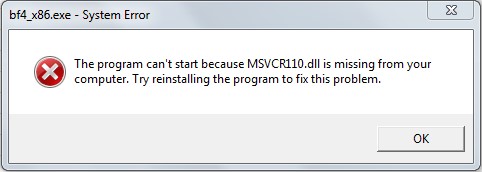 Ошибка msvcp110.dll, что делать?