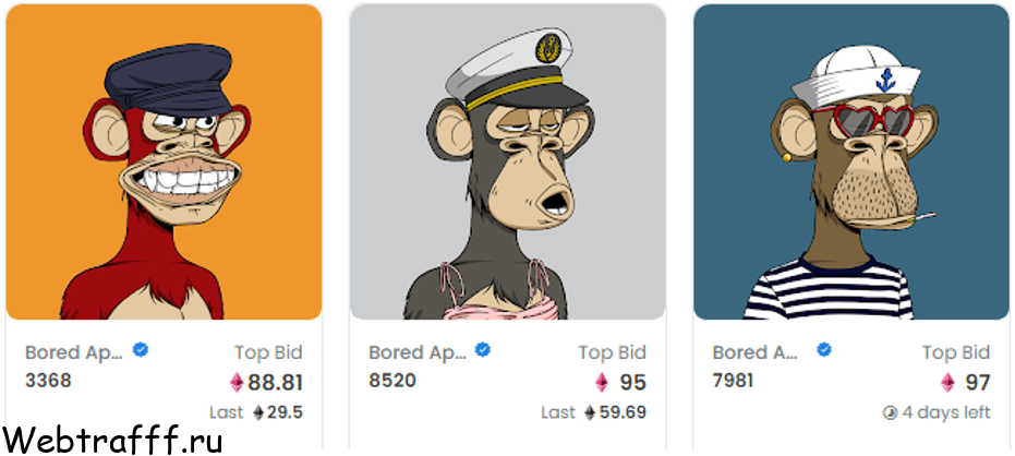 Bored Ape Yacht Club nft токены
