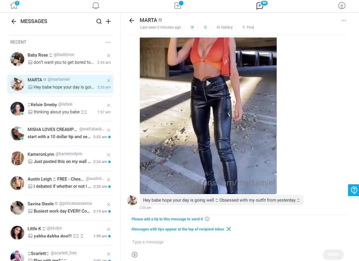 onlyfans переписка