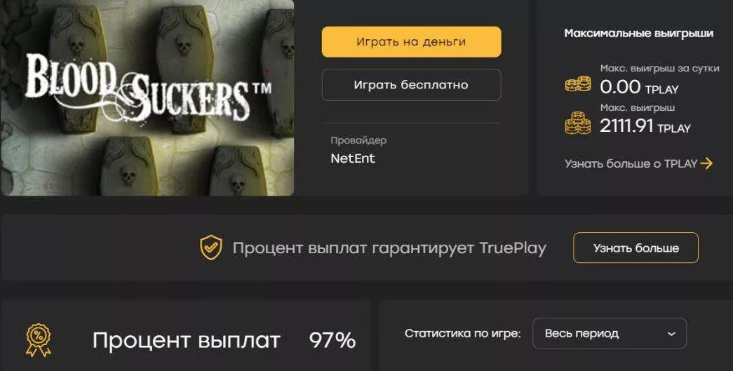процент отдачи в слоте