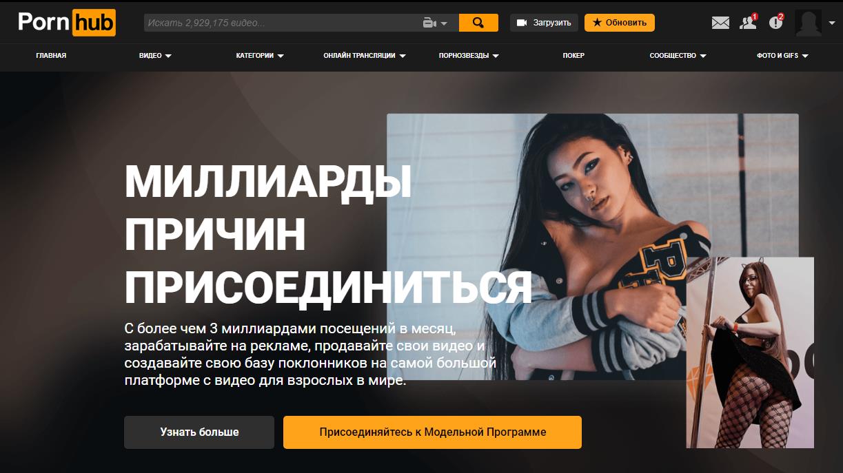 Как заработать в Pornhub - обзор, верификация, вывод денег
