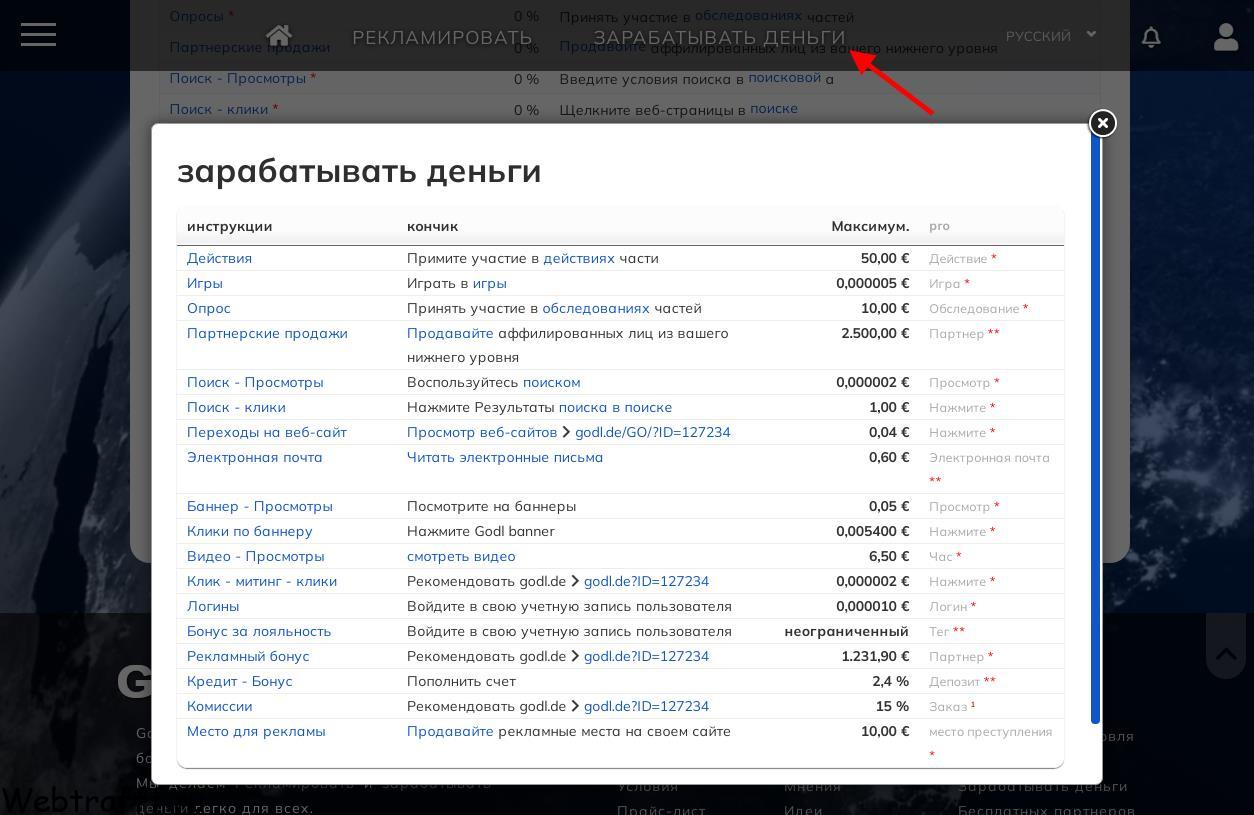 как заработать в Godl de